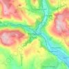 Pontypridd topographic map, elevation, terrain