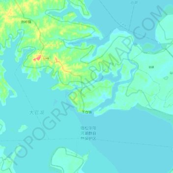 下仓镇 topographic map, elevation, terrain