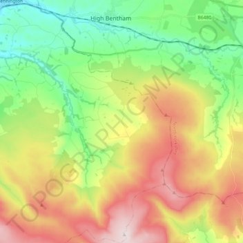 Tatham topographic map, elevation, terrain