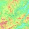 麻山区 topographic map, elevation, terrain