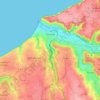 Fécamp topographic map, elevation, terrain