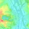 Great Blakenham topographic map, elevation, terrain