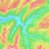 Thônes topographic map, elevation, terrain