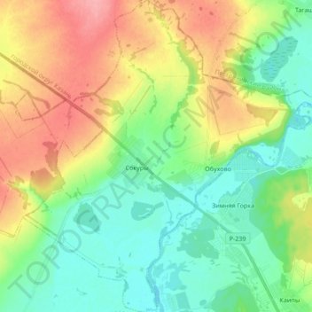 Сокуровское сельское поселение topographic map, elevation, terrain