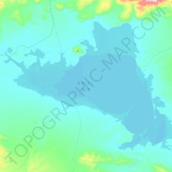 多格错仁强错 topographic map, elevation, terrain