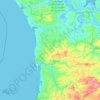 Coutances topographic map, elevation, terrain