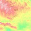 Övörkhangai topographic map, elevation, terrain