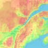 Saint Lawrence River topographic map, elevation, terrain