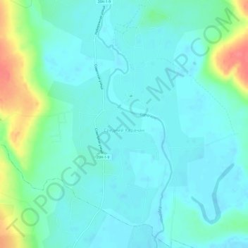 Средний Карачан topographic map, elevation, terrain