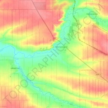 Кагальницкое сельское поселение topographic map, elevation, terrain