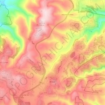 Efrat topographic map, elevation, terrain