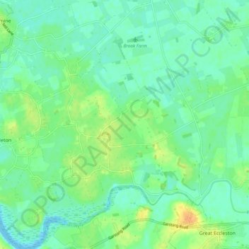 Out Rawcliffe topographic map, elevation, terrain