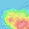 El Hamra topographic map, elevation, terrain