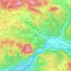 Mirabeau topographic map, elevation, terrain