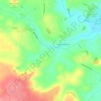 Tadmarton topographic map, elevation, terrain