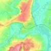 Семилуки topographic map, elevation, terrain