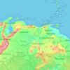 Venezuela topographic map, elevation, terrain