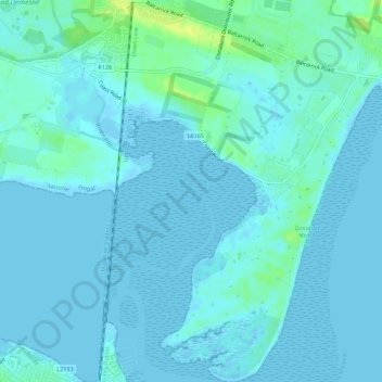 Corballis topographic map, elevation, terrain
