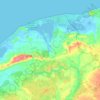 gmina Postomino topographic map, elevation, terrain