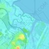 Nudgee Beach topographic map, elevation, terrain