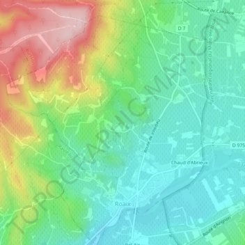 Roaix topographic map, elevation, terrain