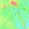 Kilimanjaro topographic map, elevation, terrain