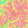 Vanoise National Park topographic map, elevation, terrain