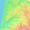 Landes topographic map, elevation, terrain