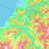 Borçka topographic map, elevation, terrain