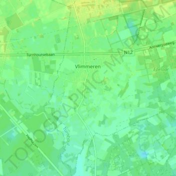 Vlimmeren topographic map, elevation, terrain