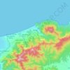 Filfila topographic map, elevation, terrain