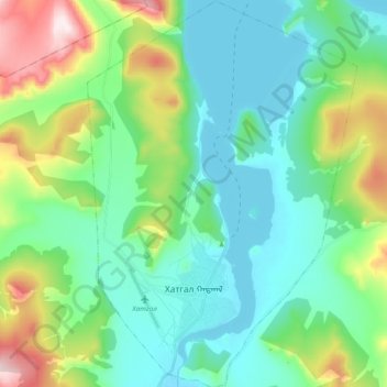 Khatgal topographic map, elevation, terrain