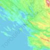 Grad Šibenik topographic map, elevation, terrain