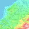 Koura District topographic map, elevation, terrain