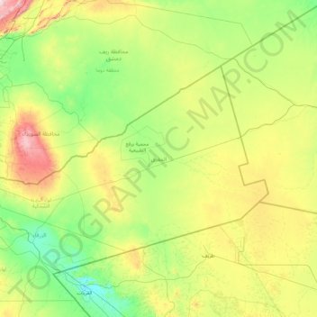 Mafraq topographic map, elevation, terrain