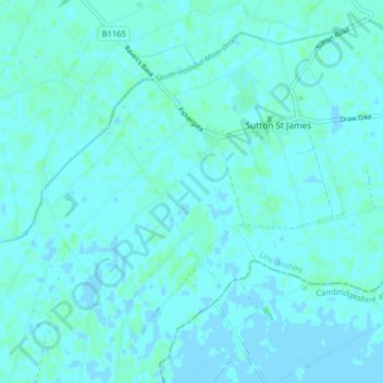 Sutton St. James topographic map, elevation, terrain