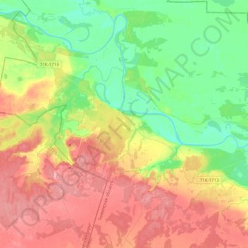 Каменское сельское поселение topographic map, elevation, terrain