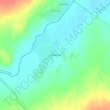 Саитовский topographic map, elevation, terrain