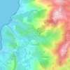 Patrimonio topographic map, elevation, terrain