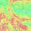 Balkan Mountains topographic map, elevation, terrain