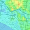 Melbourne topographic map, elevation, terrain