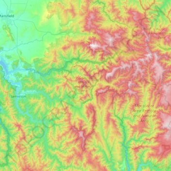 Mount Buller topographic map, elevation, terrain