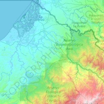 San Lorenzo topographic map, elevation, terrain