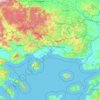 Eastern Macedonia and Thrace topographic map, elevation, terrain