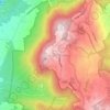 Mount Dandenong topographic map, elevation, terrain