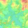 Drawsko topographic map, elevation, terrain