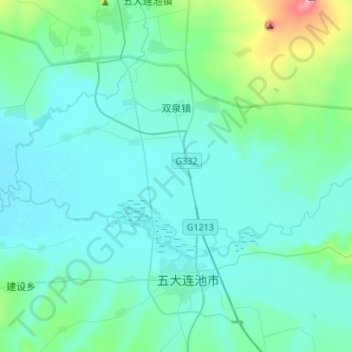 双泉镇 topographic map, elevation, terrain