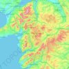 Eryri National Park topographic map, elevation, terrain