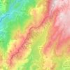 Aullène topographic map, elevation, terrain