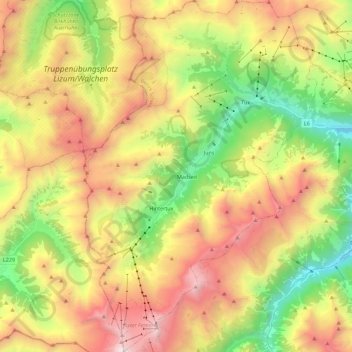 Gemeinde Tux topographic map, elevation, terrain